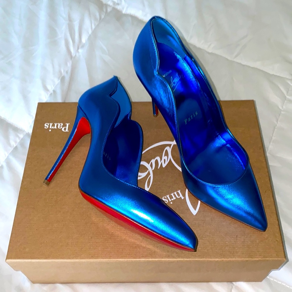 Metallic Christian Louboutin Patent Hot Chick 100